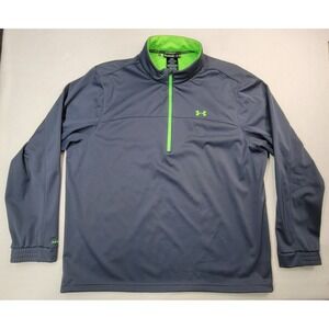 Under Armour Golf Storm2 Pullover Jacket Mens 2XL Coldgear Infrared Neon‎ Gray